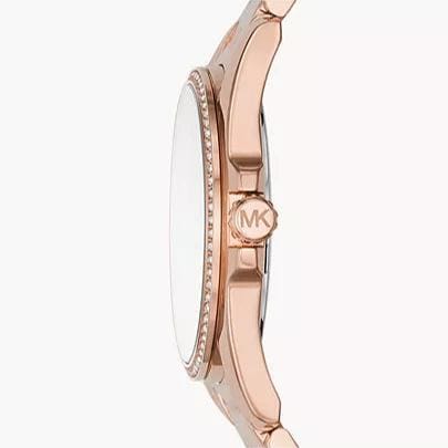 Michael Kors Whitney Quartz White Dial Rose Gold Steel Strap Watch For Women - MK6694
