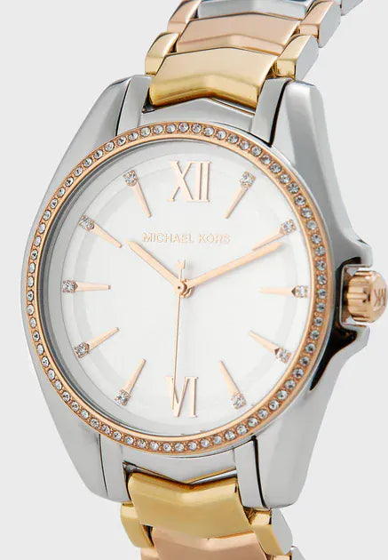 Michael Kors Whitney Quartz White Dial Two Tone Steel Strap Watch For Women - MK6686
