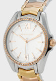 Michael Kors Whitney Quartz White Dial Two Tone Steel Strap Watch For Women - MK6686