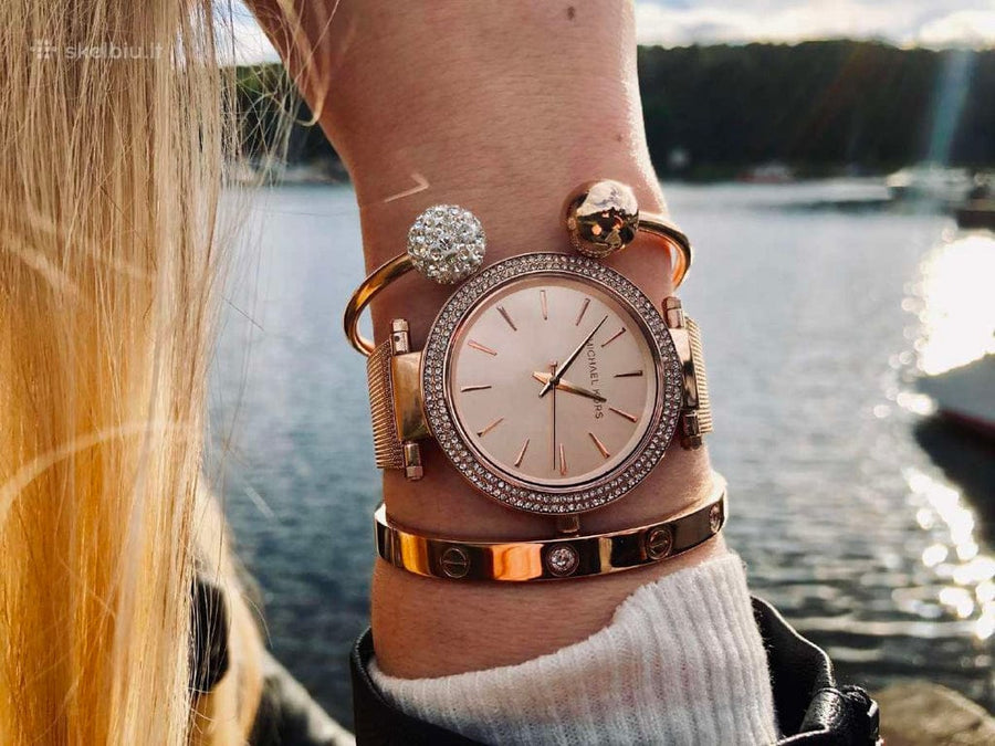 Michael Kors Darci Rose Gold Dial Rose Gold Mesh Bracelet Watch for Women - MK3369
