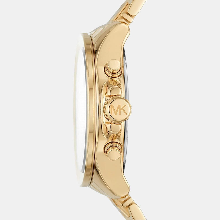 Michael Kors Wren Chronograph Gold Dial Gold Steel Strap Watch for Women - MK6952