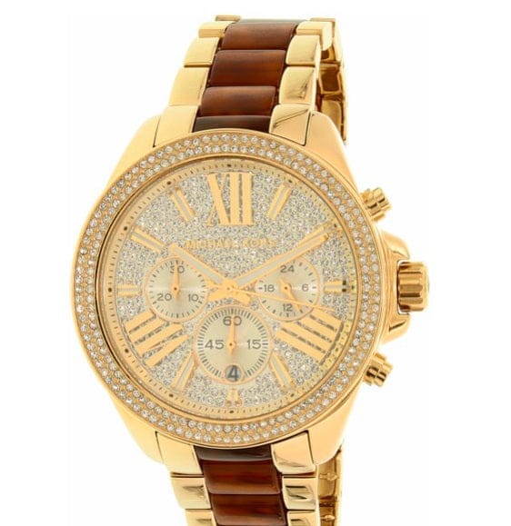 Michael Kors Wren Gold Dial Two Tone Steel Strap Watch for Women - MK6294