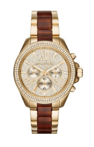 Michael Kors Wren Gold Dial Two Tone Steel Strap Watch for Women - MK6294
