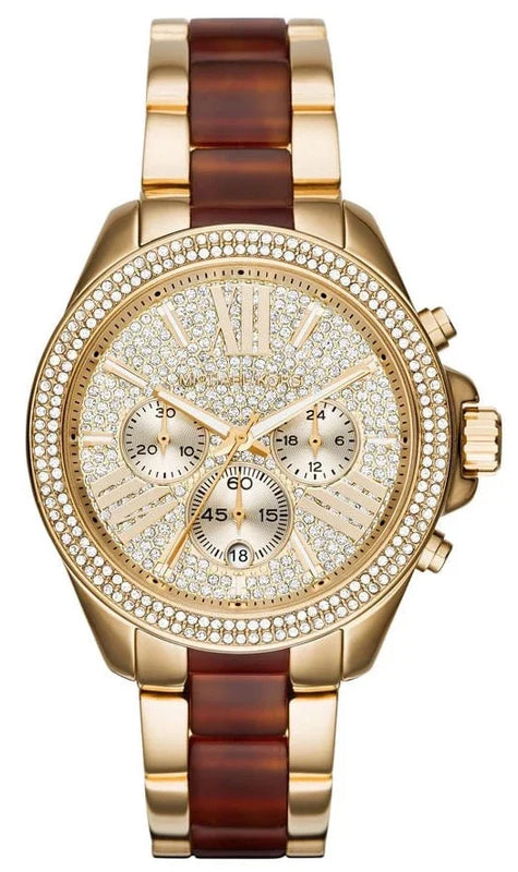 Michael Kors Wren Gold Dial Two Tone Steel Strap Watch for Women - MK6294