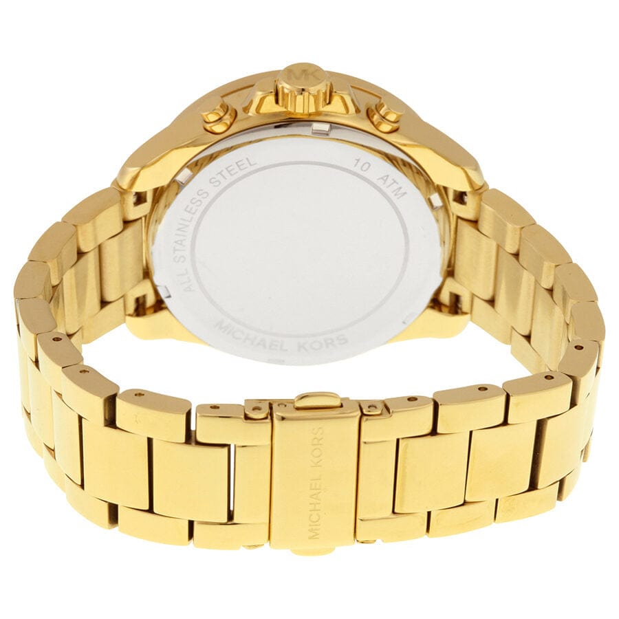 Michael Kors Wren Purple Dial Gold Steel Strap Watch for Women - MK6290