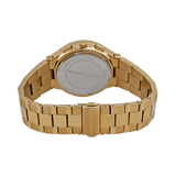 Michael Kors Wyatt Chronograph White Dial Gold Steel Strap Watch For Women - MK5933