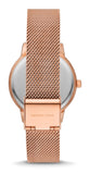 Michael Kors Quartz Crystals Rose Gold Dial Rose Gold Mesh Strap Watch for Women - MKO1012