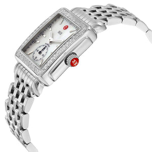 Michele Deco Silver Dial Silver Steel Strap Watch For Women - MWW06V000001