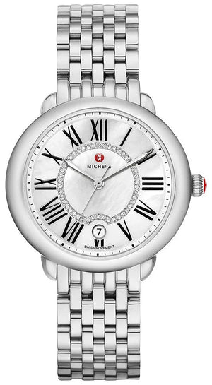 Michele Serein Silver Dial Silver Steel Strap Watch for Women - MWW21B000009