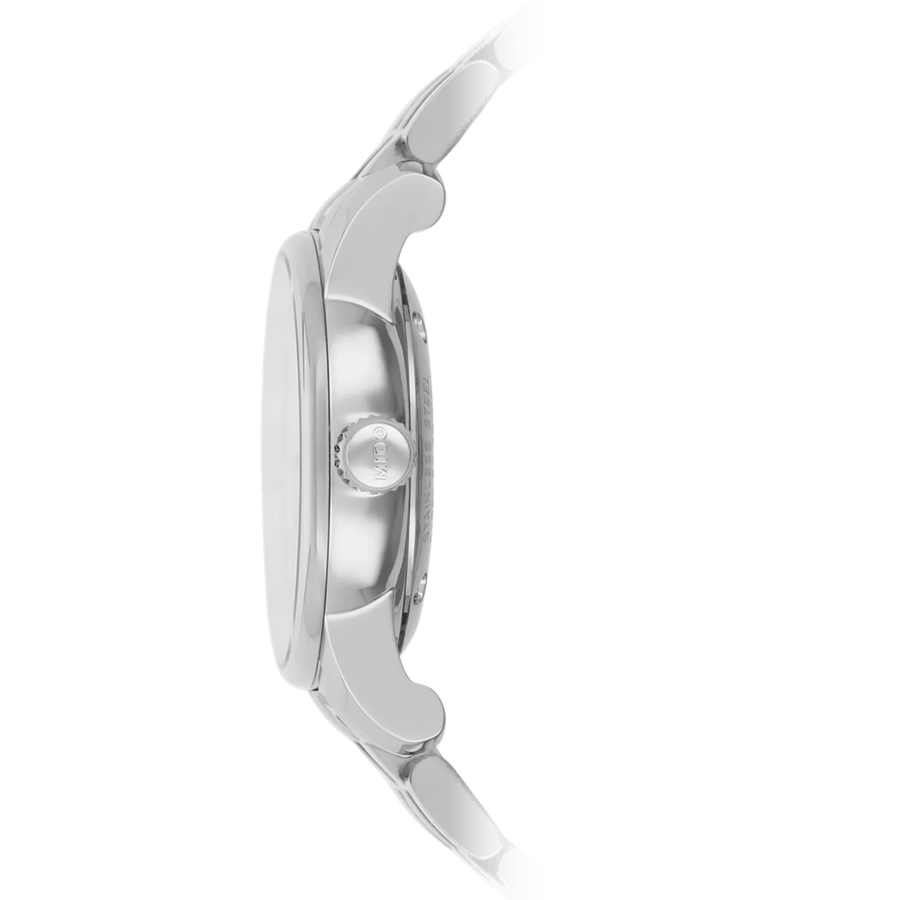 Mido Baroncelli Automatic Mother Of Pearl Dial Silver Steel Strap Watch For Women - M7600.4.69.1