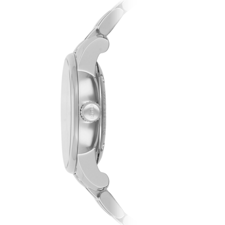Mido Baroncelli Automatic Mother Of Pearl Dial Silver Steel Strap Watch For Women - M7600.4.69.1