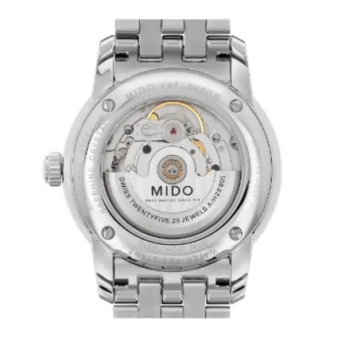 Mido Baroncelli Ii Automatic Black Dial Silver Steel Strap Watch For Men - M8600.4.18.1