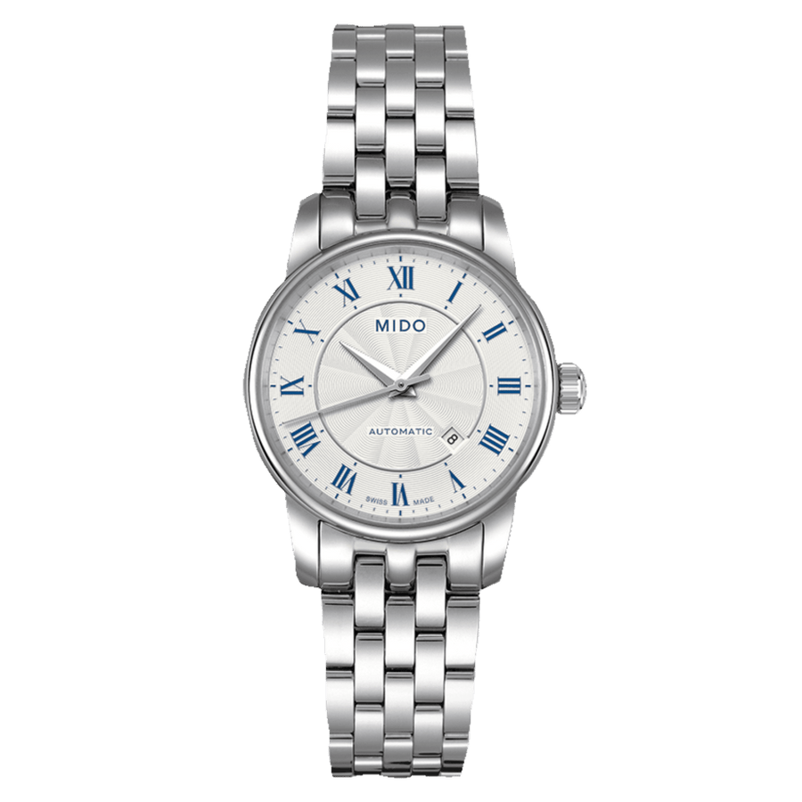 Mido Baroncelli III Automatic Silver Dial Silver Steel Strap Watch For Women - M7600.4.21.1