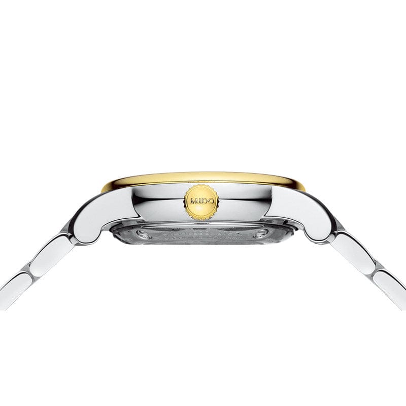 Mido Baroncelli III Automatic White Dial Two Tone Steel Strap Watch For Women - M7600.9.26.1