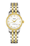 Mido Baroncelli III Automatic White Dial Two Tone Steel Strap Watch For Women - M7600.9.26.1