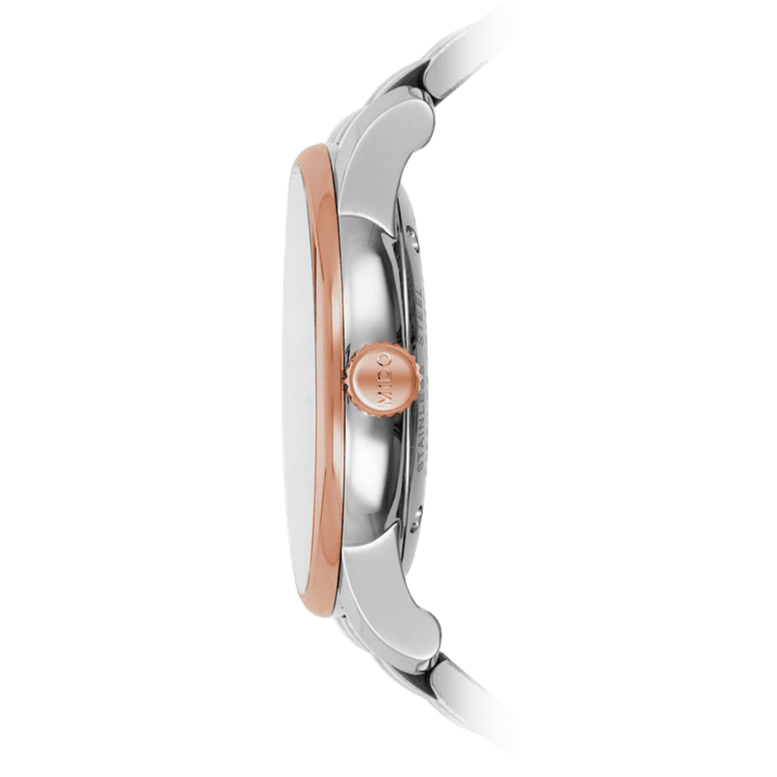 Mido Baroncelli III Automatic White Dial Two Tone Steel Strap Watch For Women - M7600.9.N6.1