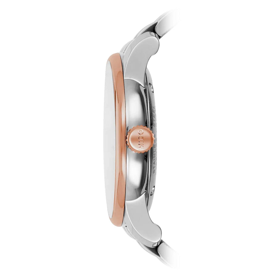 Mido Baroncelli III Automatic White Dial Two Tone Steel Strap Watch For Women - M7600.9.N6.1