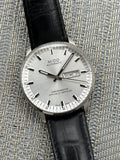 Mido Comander II Automatic Chronometer Silver Dial Black Leather Strap Watch For Men - M021.431.16.031.00