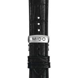 Mido Comander II Automatic Chronometer Silver Dial Black Leather Strap Watch For Men - M021.431.16.031.00