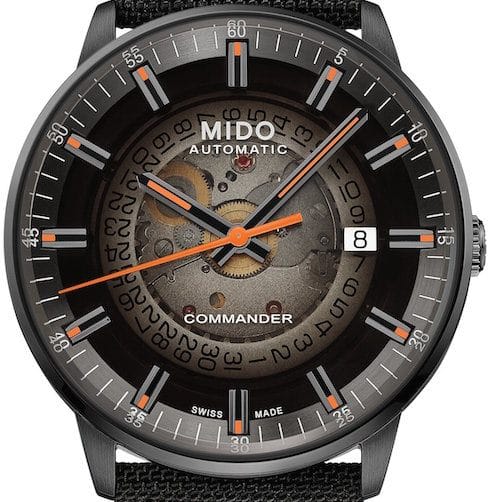 Mido Commander Automatic Gradient Black Dial Black Nylon Strap Watch For Men - M021.407.37.411.00