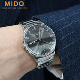 Mido Commander II Automatic Chronometer Grey Dial Silver Steel Strap Watch For Men - M021.431.11.061.00