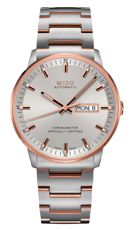 Mido Commander II Chronometer Automatic Silver Dial Two Tone Steel Strap Watch For Men - M021.431.22.031.00