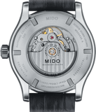 Mido Multifort Automatic Silver Dial Black Leather Strap Watch For Men - M005.430.16.031.80