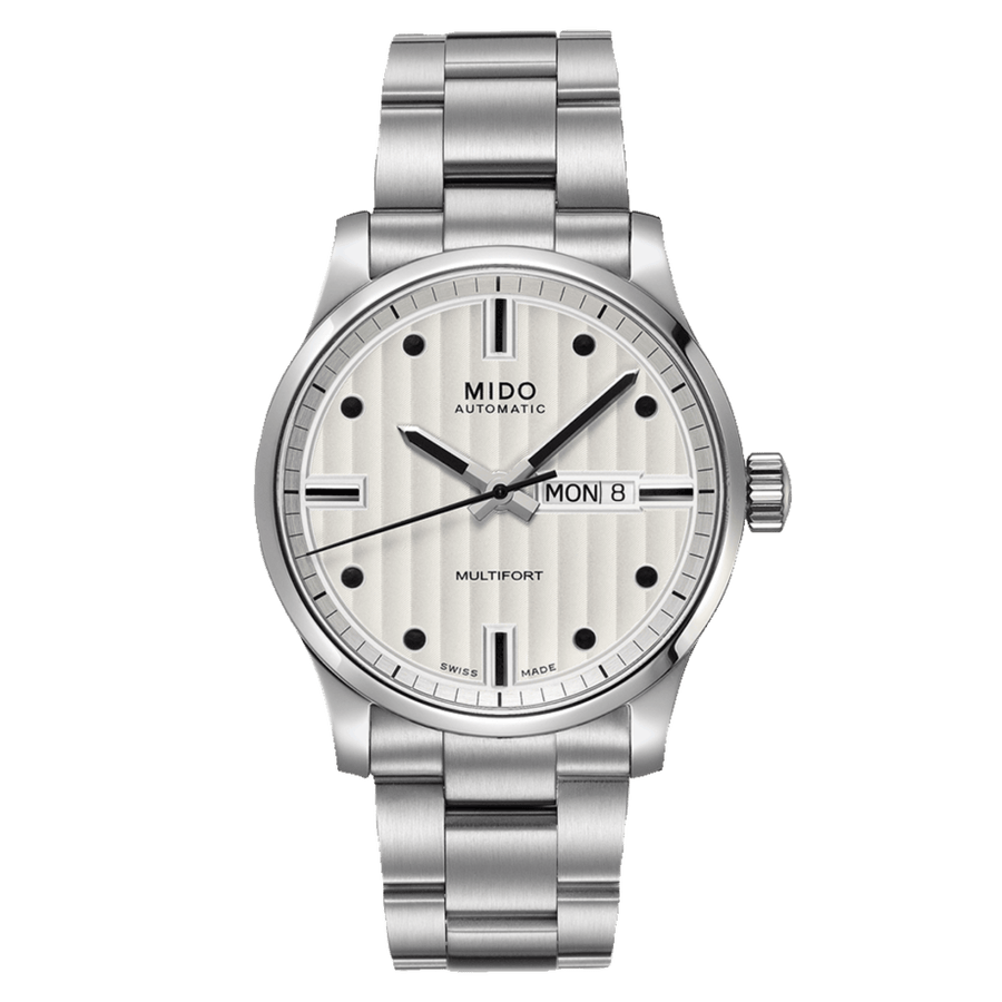 Mido Multifort Automatic Silver Dial Silver Steel Strap Watch For Men - M005.430.11.031.80