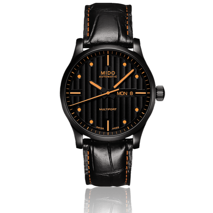 Mido Multifort Automatic Special Edition Black Dial Black Leather Strap Watch For Men - M005.430.36.051.80