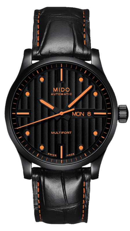 Mido Multifort Automatic Special Edition Black Dial Black Leather Strap Watch For Men - M005.430.36.051.80