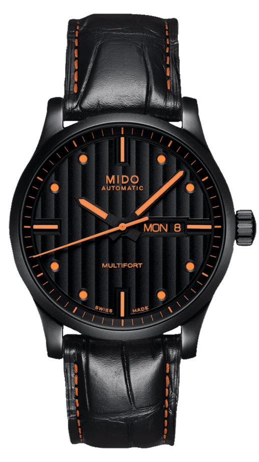 Mido Multifort Automatic Special Edition Black Dial Black Leather Strap Watch For Men - M005.430.36.051.80