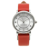 Marc Jacobs Roxy Silver Dial Red Leather Strap Watch for Women - MJ1632