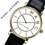 Marc Jacobs Roxy White Dial Black Leather Strap Watch for Women - MJ1532