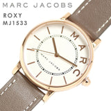 Marc Jacobs Roxy White Dial Cement Leather Strap Watch for Women - MJ1533