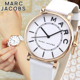 Marc Jacobs Roxy White Dial White Leather Strap Watch for Women - MJ1562