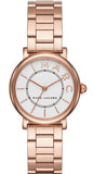 Marc Jacobs Roxy White Dial Rose Gold Steel Strap Watch for Women - MJ3527