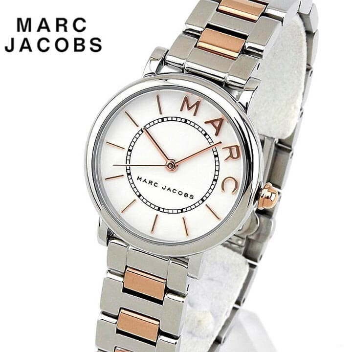 Marc Jacobs Roxy White Dial Two Tone Steel Strap Watch for Women - MJ3553