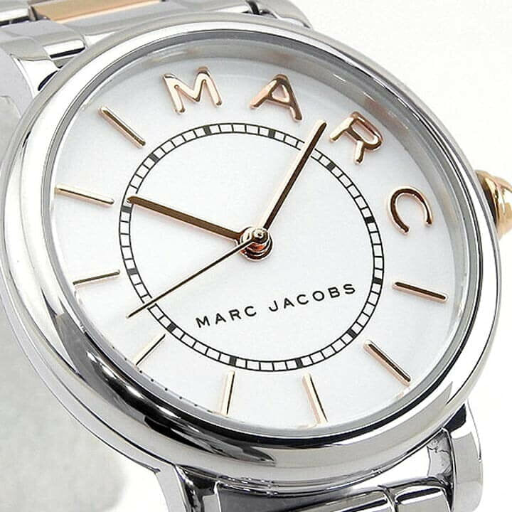 Marc Jacobs Roxy White Dial Two Tone Steel Strap Watch for Women - MJ3553