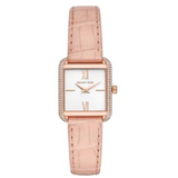 Michael Kors Lake Quartz White Dial Pink Leather Strap Watch For Women - MK2763