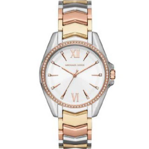 Michael Kors Whitney Quartz White Dial Two Tone Steel Strap Watch For Women - MK6686