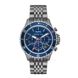 Michael Kors Bayville Chronograph Blue Dial Grey Steel Strap Watch For Men - MK8727