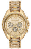 Michael Kors Whitney Chronograph Gold Dial Gold Steel Strap Watch For Women - MK6729