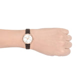 Michael Kors Pyper Quartz Silver Dial Brown Leather Strap Watch for Women - MK1036