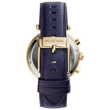 Michael Kors Parker Gold Dial Blue Leather Strap Watch for Women - MK2280