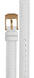 Michael Kors Slim Runway Quartz Gold Dial White Leather Strap Watch For Women - MK2389