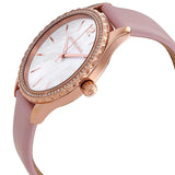 Michael Kors Layton Three-Hand White Dial Pink Leather Strap Watch for Women - MK2909