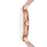 Michael Kors Pyper Quartz Silver Dial Pink Leather Strap Watch for Women - MK2947