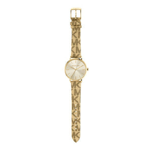 Michael Kors Addyson Quartz Gold Dial Gold Leather Strap Watch for Women - MK2952