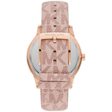 Michael Kors Tibby Multifunction Rose Gold Dial Pink Leather Strap Watch For Women - MK2955