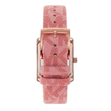 Michael Kors Emery Quartz Diamonds Red Dial Pink Leather Strap Watch For Women - MK2966